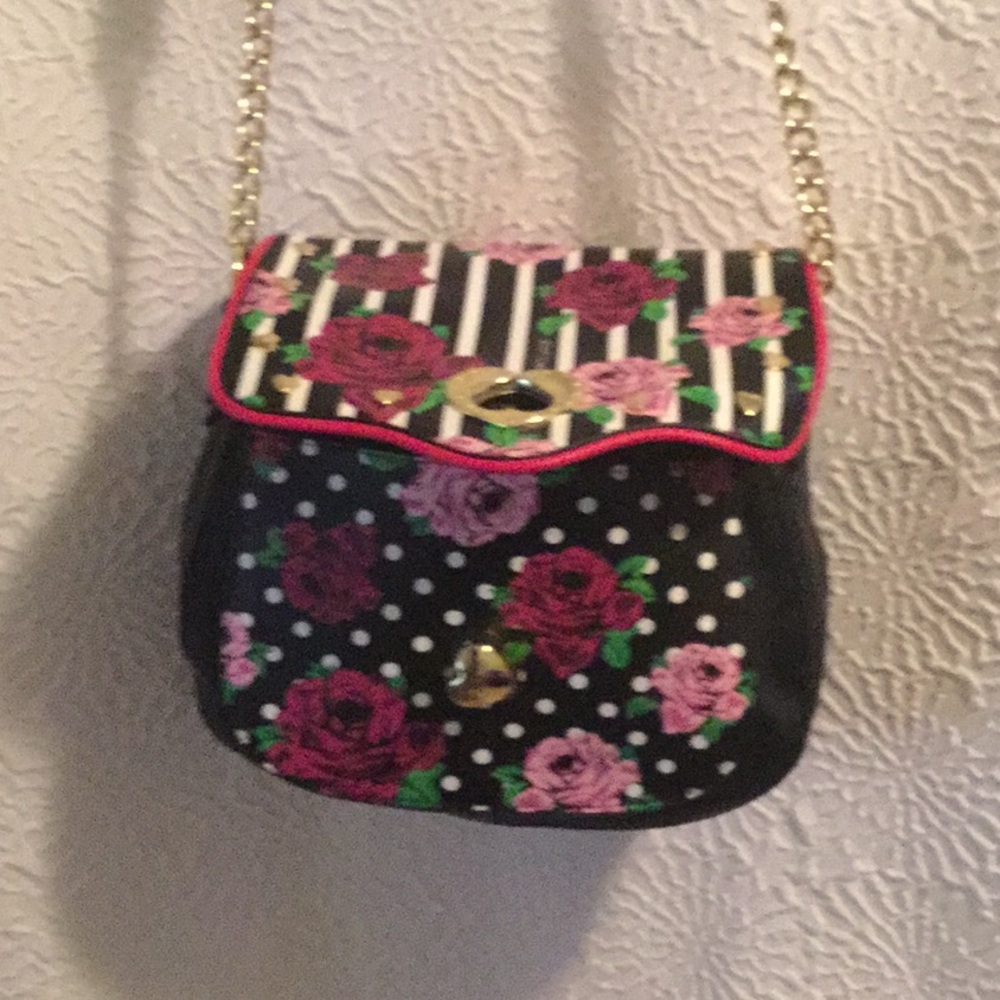 Authentic Betsy Johnson crossbody purse.